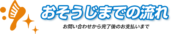 おそうじまでの流れ お問い合わせから完了後のお支払いまで